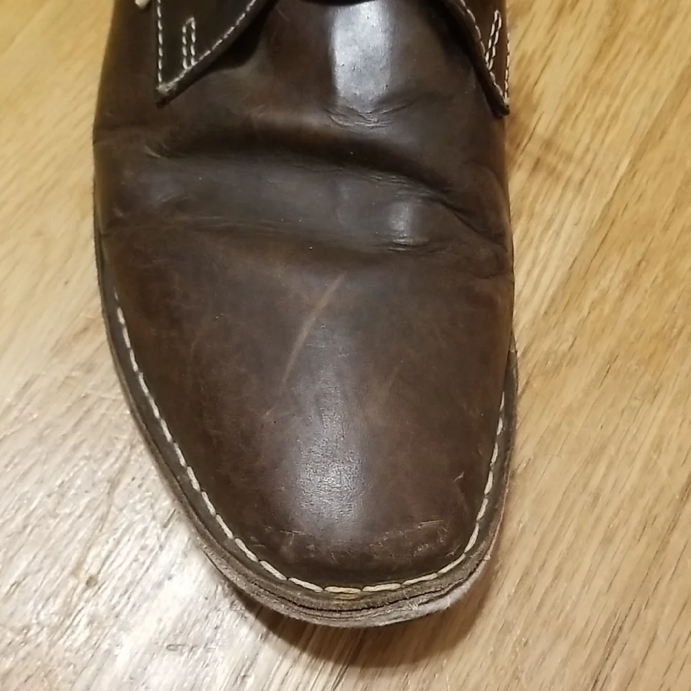 Steve Madden Men’s Leather Brown Distressed Lace Up Casual Chukka Boots Size 13